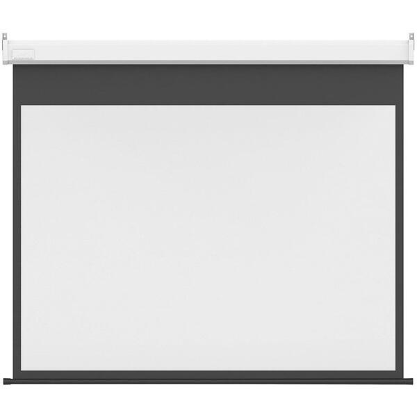 Ecran proiectie electric, perete/tavan, 193.9 x 121.2 cm, Multibrackets 5583, carcasa alba, Format 16:10