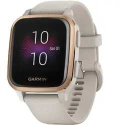 Ceas smartwatch Garmin Venu Sq, Music Edition, Light Sand/Rose Gold