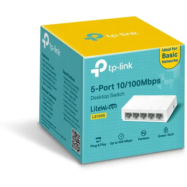 Switch TP-Link LS1005, 5 porturi 10/100Mbps