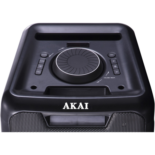 Boxa portabila activa, AKAI DJ-880, Bluetooth 4.2, 100W, FM radio