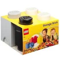 Set 3 cutii depozitare LEGO- negru, gri, alb (40140007)