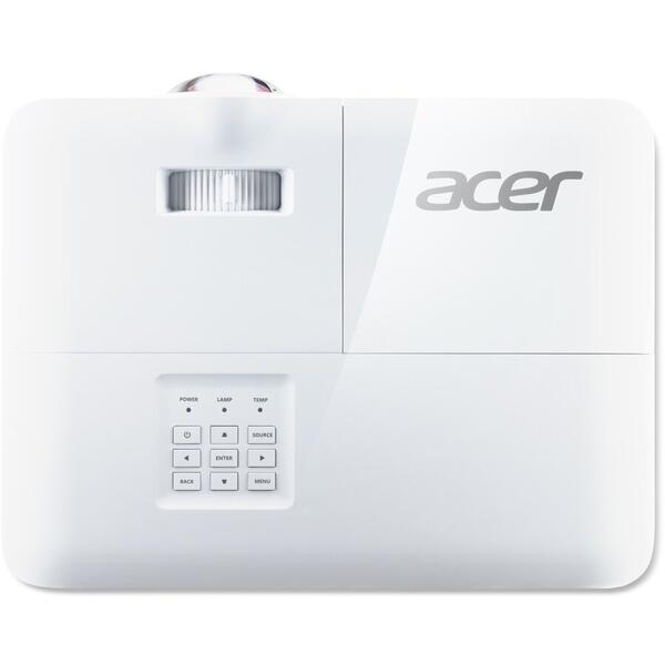 Videoproiector Acer S1386WHN, DLP, 3600 Lumeni, 1280x800, Contrast 20.000:1, HDMI (Alb)