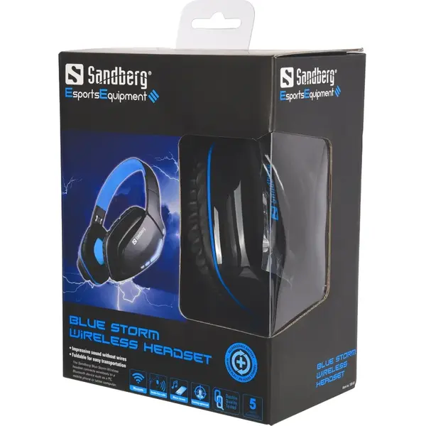 Casti Sandberg PC Wireless Headset Blue Storm