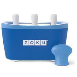 Aparat de inghetata ZOKU Quick Pop Maker ZK101 BL, 3 incinte, 7 minute, nu contine BPA, Albastru
