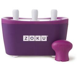 Aparat de inghetata ZOKU Quick Pop Maker ZK101 PU, 3 incinte, 7 minute, nu contine BPA, Mov