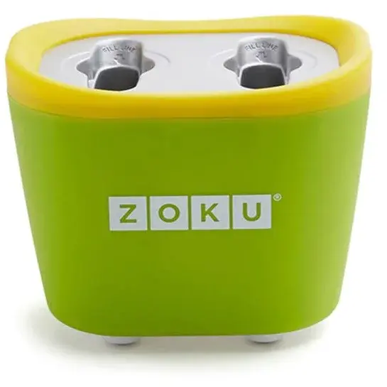 Aparat de inghetata ZOKU Quick Pop Maker ZK107 GN, 2 incinte, 7 minute, nu contine BPA, Verde