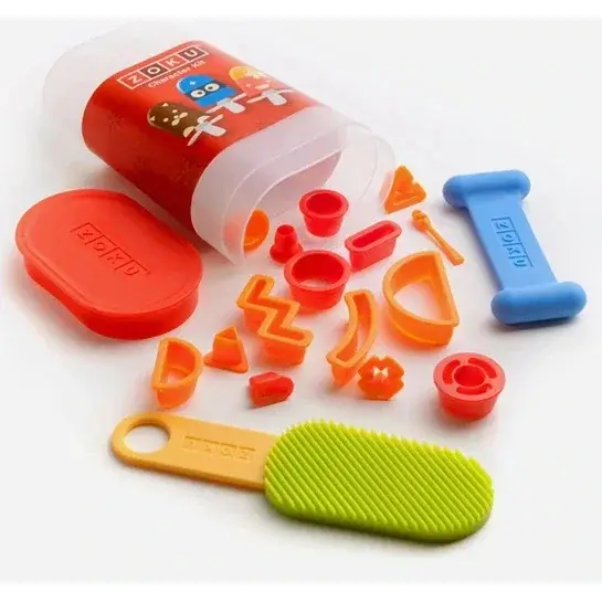 Set pentru decorarea inghetatei, Figurine si ustensile, Zoku, Plastic fara BPA