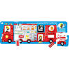Puzzle Masina de pompieri, 23 piese, 98x33cm Banana Panda BP49044