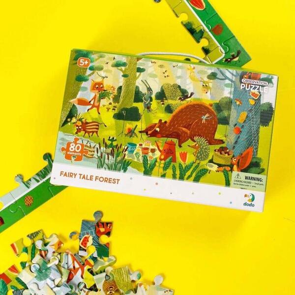Dodo Puzzle - Padurea fermecata a animalutelor (80 piese)