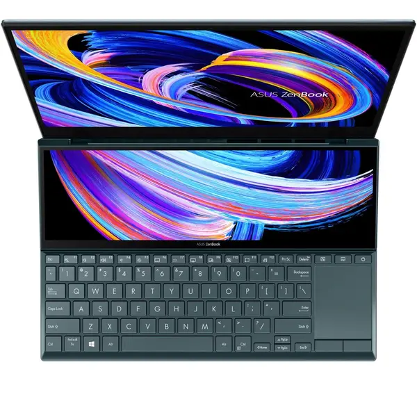 Ultrabook ASUS 14'' ZenBook Duo 14 UX482EG, FHD, Procesor Intel® Core™ i5-1135G7 (8M Cache, up to 4.20 GHz), 8GB DDR4X, 512GB SSD, GeForce MX450 2GB, Win 10 Pro, Celestial Blue