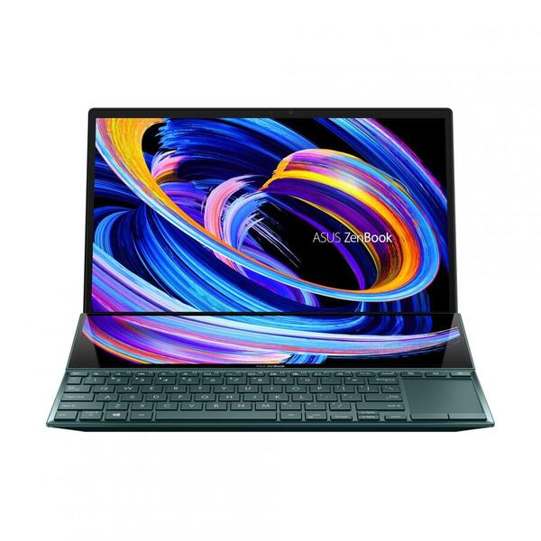 Ultrabook ASUS 14'' ZenBook Duo 14 UX482EA, FHD, Procesor Intel® Core™ i7-1165G7 (12M Cache, up to 4.70 GHz, with IPU), 16GB DDR4X, 1TB SSD, Intel Iris Xe, Win 10 Pro, Celestial Blue