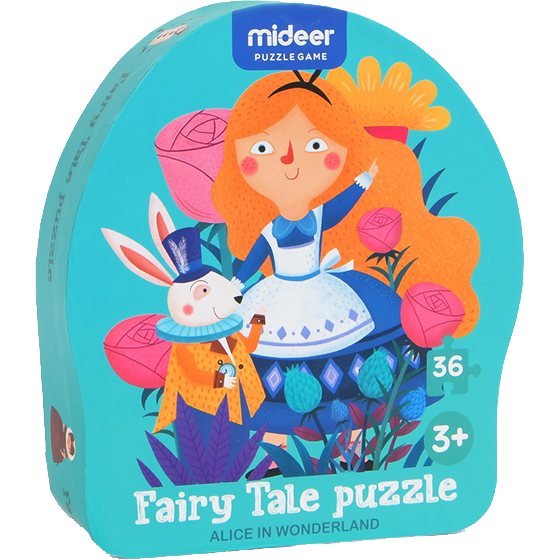 Puzzle poveste – Alice in tara minunilor, 36 piese Mideer MD3058