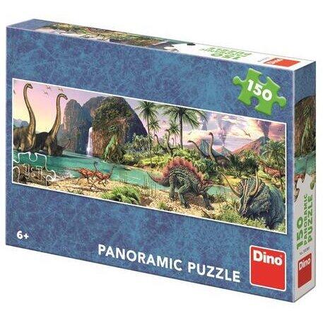 Puzzle - Dinozauri langa lac (150 piese)