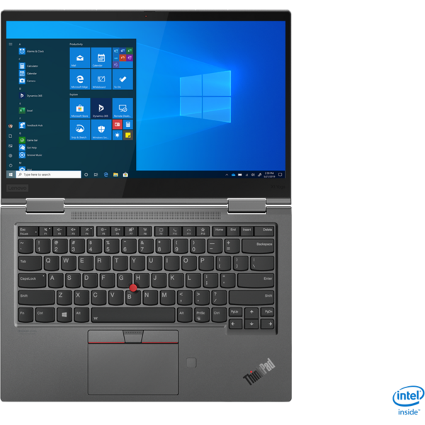 Laptop ultraportabil Lenovo ThinkPad X1 Yoga Gen 5 cu procesor Intel Core i5- 10210U, 14", Full HD, 16GB, 256GB SSD, Intel UHD Graphics, Windows 10 Pro, Iron Grey