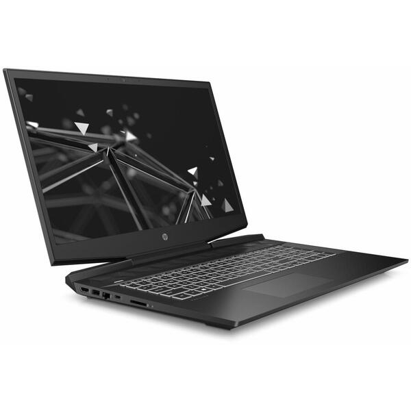 Laptop HP Gaming 17.3'' Pavilion 17-cd1004nq, FHD IPS, Procesor Intel® Core™ i5-10300H (8M Cache, up to 4.50 GHz), 8GB DDR4, 512GB SSD, GeForce GTX 1650 Ti 4GB, Free DOS, Shadow Black