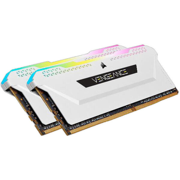 Memorie Corsair Vengeance RGB Pro SL White 32GB (2x16GB) DDR4 3600MHz CL18 1.35V Dual Channel Kit
