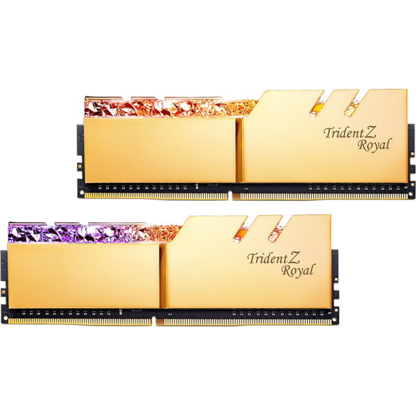 G.SKILL Memorie GSKill Trident Z Royal 64GB (2x32GB) DDR4 2666MHz CL19 1.2V Gold Dual Channel Kit