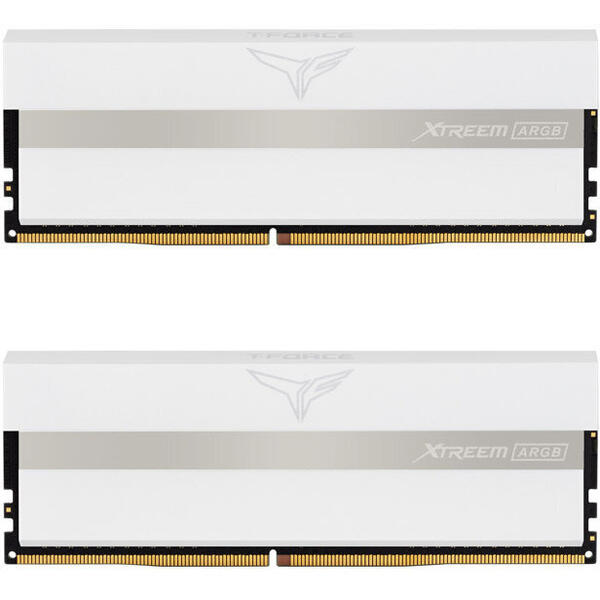 Teamgroup Memorie RAM Team Group T-Force Xtreem ARGB White 16GB (2x8GB) DDR4 3200MHz CL16 1.35V Dual Channel Kit
