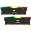 Memorie TeamGroup T-Force Delta RGB Black 32GB (2x16GB) DDR4 3600MHz CL18 1.35V Dual Channel Kit