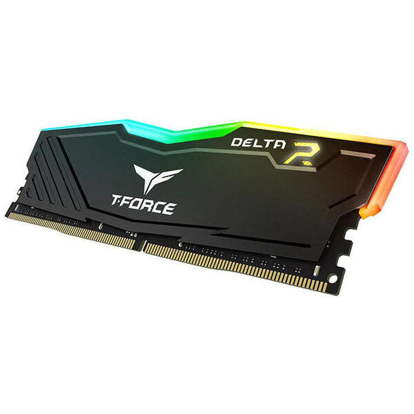 Memorie TeamGroup T-Force Delta RGB Black 16GB (2x8GB) DDR4 3600MHz CL18 1.35V Dual Channel Kit