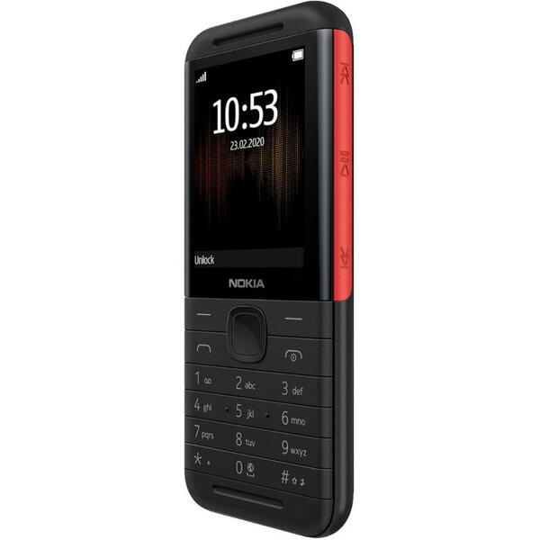 Telefon Mobil Nokia 5310 (2020), Ecran 2.4", 8MB RAM, 16MB Flash, Camera VGA, 2G, Bluetooth, Dual SIM (Negru/Rosu)