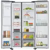 Side By Side Samsung RS68A8520S9/EF, 634 l, Clasa F, Full No Frost, Twin Cooling Plus, Conversie Smart 5 in 1, Non-Plumbing, SpaceMax, Compresor Digital Inverter, Dozator apa, Inox