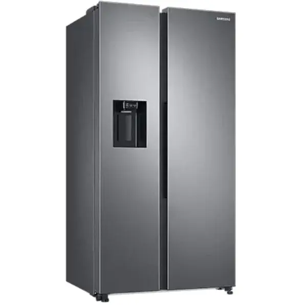 Side By Side Samsung RS68A8520S9/EF, 634 l, Clasa F, Full No Frost, Twin Cooling Plus, Conversie Smart 5 in 1, Non-Plumbing, SpaceMax, Compresor Digital Inverter, Dozator apa, Inox