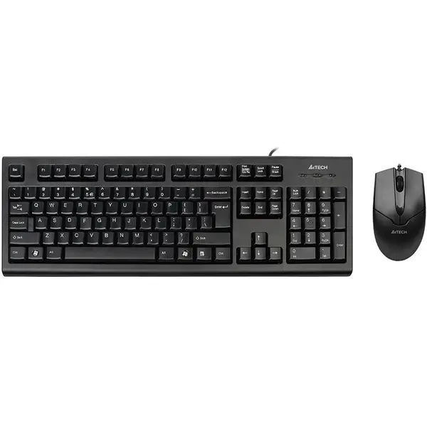 Kit tastatura + mouse A4Tech KR-85550, USB, Negru