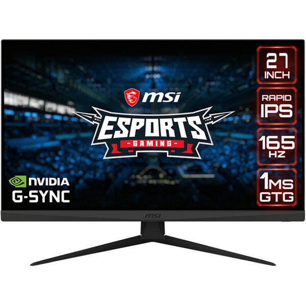 Monitor LED MSI Gaming Optix G273QF 27 inch 1 ms Negru G-Sync Compatible 165 Hz Negru