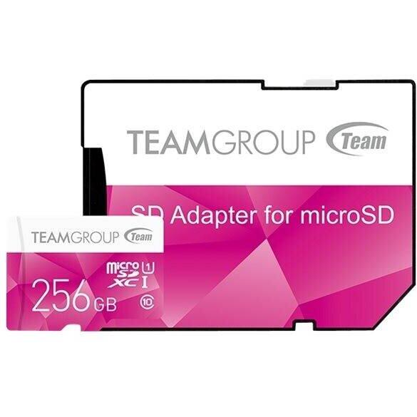 Teamgroup Card de Memorie Team Group Micro SDXC 256GB UHS-I +Adaptor Roz