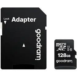 Card de memorie microSDXC Goodram 128GB,UHS I,cls 10 + adaptor, M1AA-1280R12