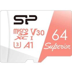 Card Silicon Power Superior Micro SDXC 64GB UHS-I A3 V30