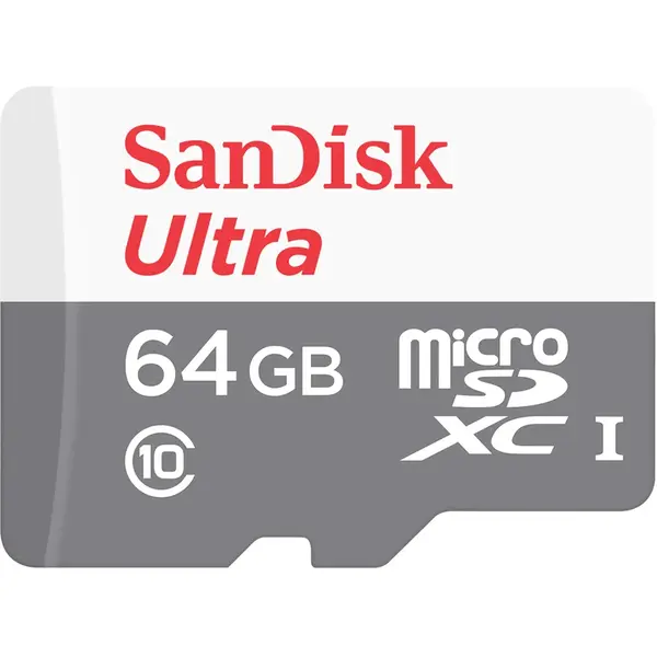 Card de memorie SanDisk Micro SD Ultra, 64GB, Class 10, UHS-I, 533x, 80 MB/s