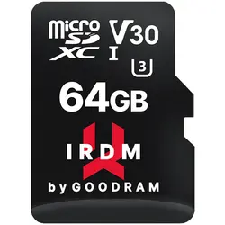 Card de memorie microSDXC Goodram IRDM 64GB,UHS I,cls 10 + adaptor, IR-M3AA-0640R12