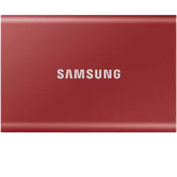 SSD extern Samsung T7 portabil, 500GB, USB 3.2, Metallic Red