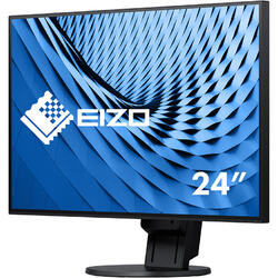 Monitor IPS LED EIZO 23.8" EV2451-BK, Full HD (1920 x 1080), VGA, DVI, HDMI, DIsplayPort, Pivot, 5 ms (Alb)