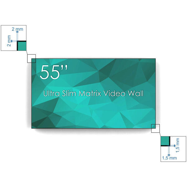 Swedx Display 55" Ultra Matrix Videowall 4K, bezel 3.5mm