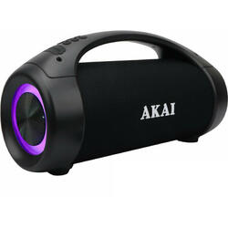Boxa portabila activa Akai ABTS-55, Bluetooth, Waterproof, IPX5, Lumini difuzor
