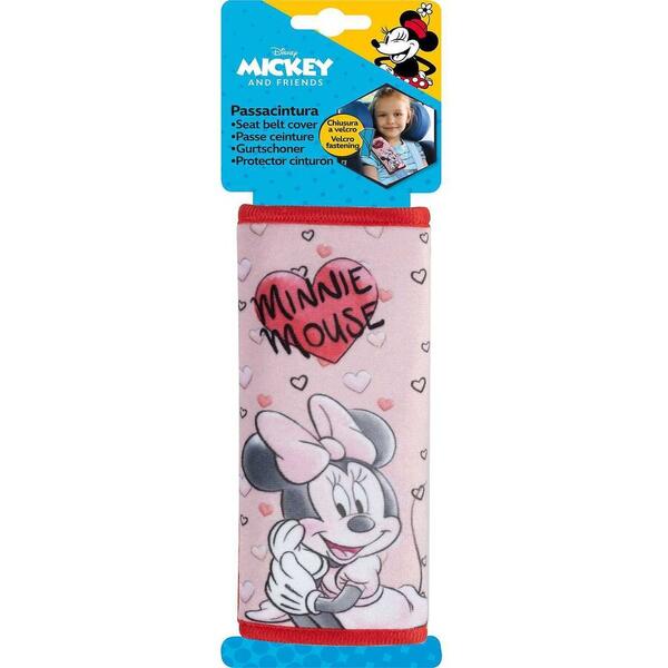 Protectie centura de siguranta Minnie Hearts Disney CZ10630, Roz