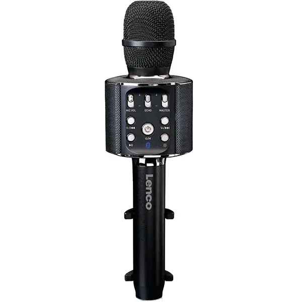 Microfon karaoke LENCO BMC-090BK, Bluetooth, USB, Negru