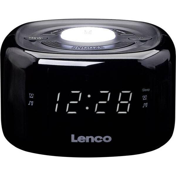 Radio cu ceas Lenco CR-12, Negru