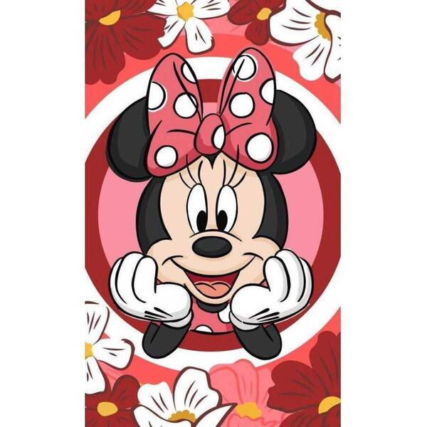 Prosop fata Minnie Red Flowers 30x50 cm SunCity FRA588374