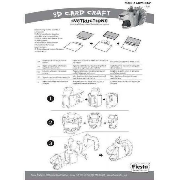 Masca 3D Leu Fiesta Crafts FCT-3029