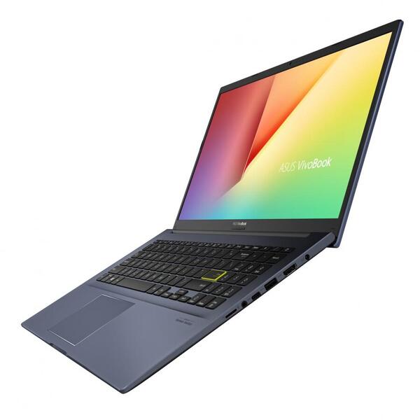 Ultrabook ASUS 15.6'' VivoBook 15 X513EA, FHD, Procesor Intel® Core™ i7-1165G7 (12M Cache, up to 4.70 GHz, with IPU), 8GB DDR4, 512GB SSD, Intel Iris Xe, No OS, Bespoke Black