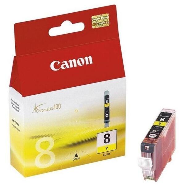 Cern. Canon CLI8Y galbena|13ml | iP3300/4200/4300/5200/5300/6600/6700/MP500/600/