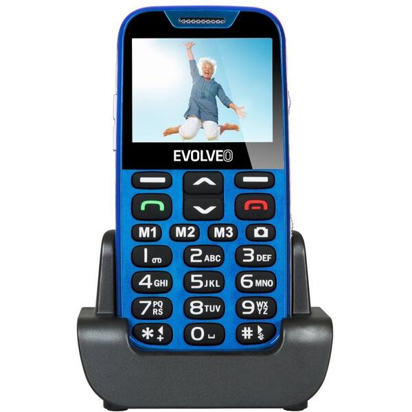 Telefon pentru vârstnici Evolveo EasyPhone XD, EP600, Albastru, 2G