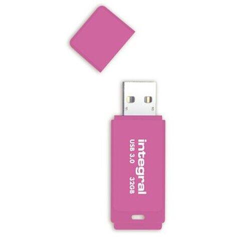 Integral USB Flash Drive Neon 32GB USB 3.0 - Pink