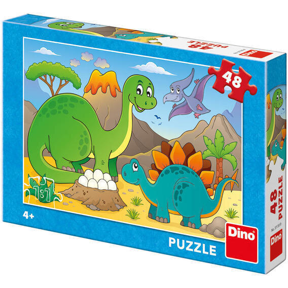 Puzzle - Dinozauri prietenosi (48 piese)