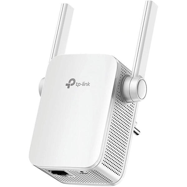Range Extender Wireless TP-LINK RE205, Dual Band, 750 Mbps, 2 Antene externe , Alb