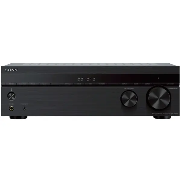 Receiver AV SONY STR-DH590, 5.2 canale, Hi-Res, 4K HDR, 3D, 5 x 145 W, Amplificator, Bluetooth, Tuner FM, Negru